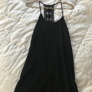 Forever 21 Black Mini Open Back Dress